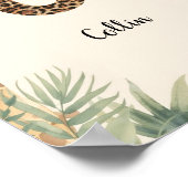 Safari-Dschungel-Personalisierter Name Monogramm C Poster (Ecke)