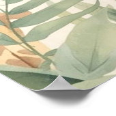 Safari-Dschungel-Personalisierter Name Monogramm D Poster (Ecke)