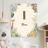Safari Dschungel Personalisierter Name Monogramm I Poster