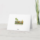 Safari-Dschungel-Tiere im Zug danken Ihnen zu Dankeskarte (Rückseite)