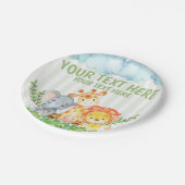 Safari-Dschungel-Zoo-Tier-Teller Pappteller (Schrägansicht)