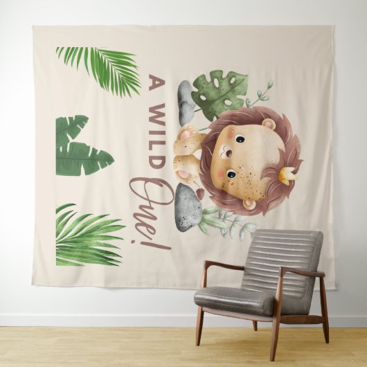 Safari-Dschungelkinder Wandteppich (Beispiel (Horizontal))