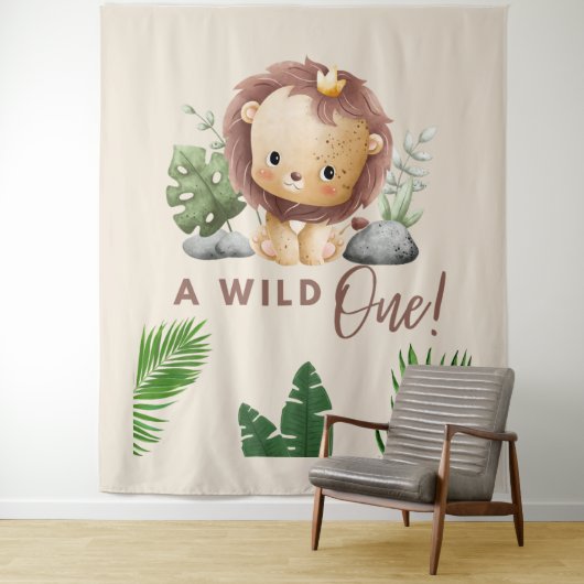 Safari-Dschungelkinder Wandteppich (Beispiel)