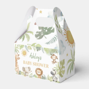 Safari-Dschungeltiere Baby Shower Geschenkschachtel