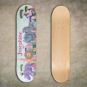 Safari-Dschungeltiere Mädchen benutzerdefiniertes Skateboard