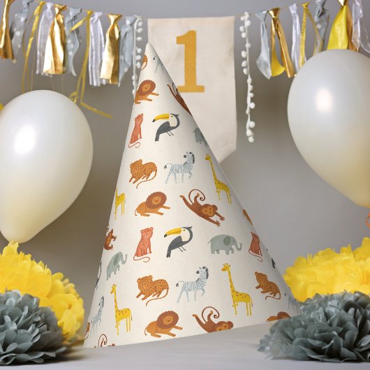 Safari-Dschungeltiere Partyhütchen
