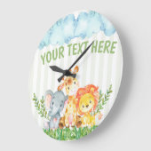 Safari-Dschungelzoo-Uhr Große Wanduhr (Winkel)