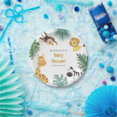 Safari-Dusche Pappteller (Party)