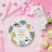 Safari-Dusche Pappteller (Party)