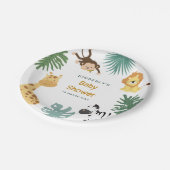 Safari-Dusche Pappteller (Schrägansicht)