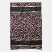 Safari Dusty Rose Leopard - Anpassen Geschirrtuch (Vertikal)
