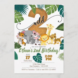 Safari Einladung zum 2. Geburtstag