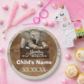 Safari-Elefant „Abenteuer erwarten dich“-Thema Pappteller (Party)