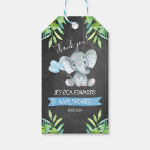 Safari-Elefant-Babyparty-Umbauten Geschenkanhänger