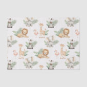 Safari Elefant Giraffe Zebra Flamingo Löwe Tier Seidenpapier (Vorderseite)