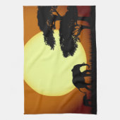 Safari-Elefanten bei Sonnenuntergang Handtuch (Vertikal)