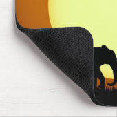 Safari-Elefanten bei Sonnenuntergang Mousepad (Ecke)