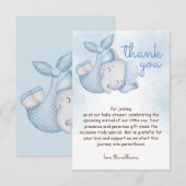 Safari-Elefantenjunge Dusche Dankeskarte (Vorne/Hinten)