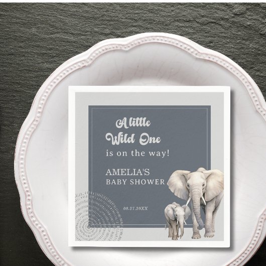 Safari Elephant Baby Dusche Party Napkins Serviette