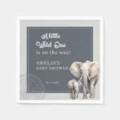 Safari Elephant Baby Dusche Party Napkins Serviette (Vorderseite)