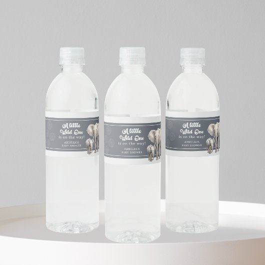 Safari Elephant Baby Dusche Wasserflaschen Labels Wasserflaschenetikett