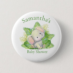 Safari Elephant Baby Showbutton Button