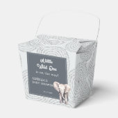 Safari Elephant Baby Shower Fevor Box Geschenkschachtel (Vorderseite)