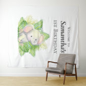 Safari Elephant Backdrop Wandteppich (Beispiel (Horizontal))