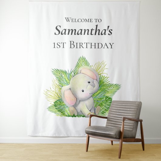 Safari Elephant Backdrop Wandteppich (Beispiel)