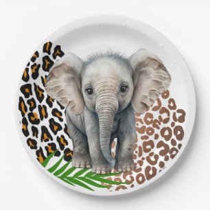 Safari Elephant Birthday Wild One Two Wild Party Pappteller