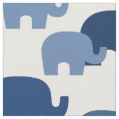 Safari Elephant Blue Silhouette Stoff (Nahaufnahme)