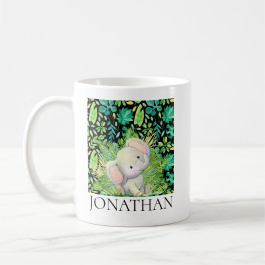 Safari Elephant Boy Coffee Tasse (Links)