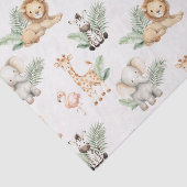 Safari Elephant Giraffe Zebra Flamingo Lion Animal Seidenpapier (Ausschnitt)