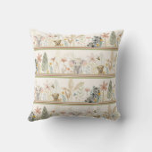 Safari Elephant Lion Zebra Jungle Foliage Baby Boy Kissen (Rückseite)