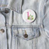 Safari Elephant rosa BIRTHDAY Button (Beispiel)