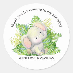 Safari Elephant Runder Aufkleber