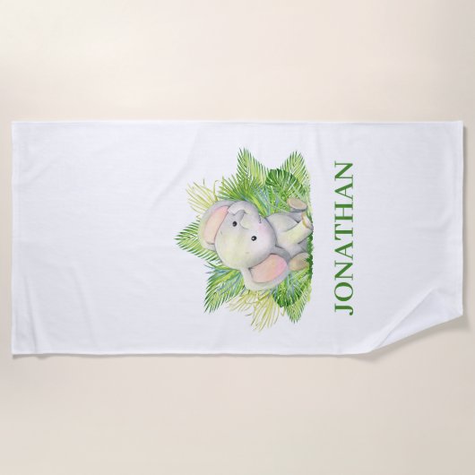 Safari Elephant Strandtuch (Vorderseite)