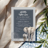 Safari Elephant Wild One Baby Shower Einladung