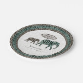 Safari Elephants Little Man Baby Boy Zebra Dusche Pappteller (Schrägansicht)