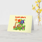 Safari Erstgeburtstag - Tshirts und Geschenke Karte (Gelbe Blume)