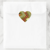 Safari-Farbe Herz-Aufkleber (Tasche)