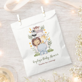 Safari Favor Bags - Jungle Animals Boy Baby Dusche Geschenktütchen