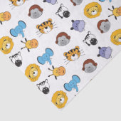 Safari-Feier: Süße Tier Illustration Wrapp Seidenpapier (Detail)