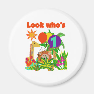 Safari First Geburtstag Magnet