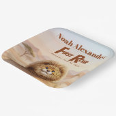 Safari First Roar Fluffy Leopard Birthday Party Pappteller (Gewinkelt)