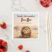 Safari First Roar Fluffy Leopard Birthday Party Serviette (Beispiel)