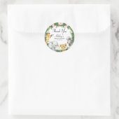 Safari Floral Foliage Baby Dusche Gefallen Sticker (Tasche)