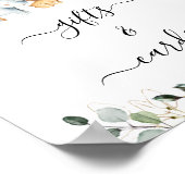 Safari Foliage Gender Neutral Baby Shower Sign Poster (Ecke)