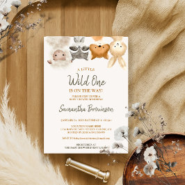 Safari Forest Animal Sheep Raccoon Fox Kaninchen Einladung