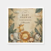 Safari Forest Creatures Baby Shower Serviette (Vorderseite)